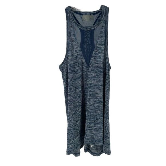 Athleta Tank Top Size M Blue Mesh Racerback Lightweight Active Wear Utopia Basic - Picture 1 of 9